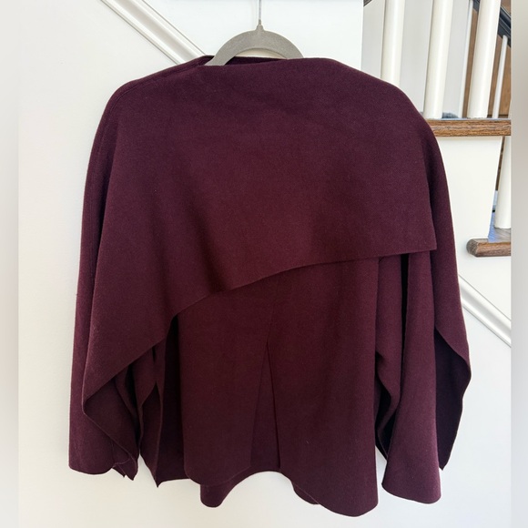 NWT Benaar Adira Asymmetrical Cape Jacket – Eggplant | One Size - Picture 7 of 10